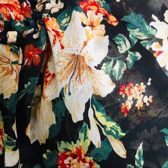 Forever 21 Dress S High Low Floral Print Tulip Hem Wedding Party Cocktail Brunch - Picture 4 of 9